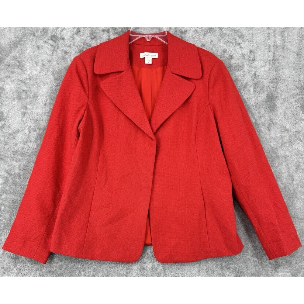 Coldwater Creek Jacket Womens 14 Casual Classic Lightweight Snap Lined Pockets
